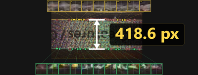 Centering measurement — 418.6 px