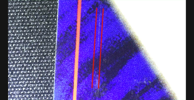 Print lines and scratches on card back under filter